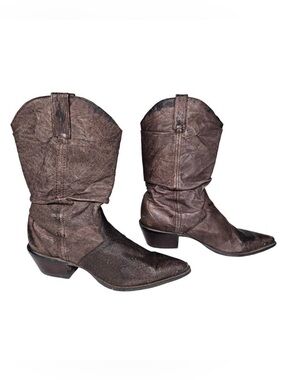 Crush Durango Womens Western Brown Leather Cowgirl Boots Size‎ 7.5 UK EURO 39